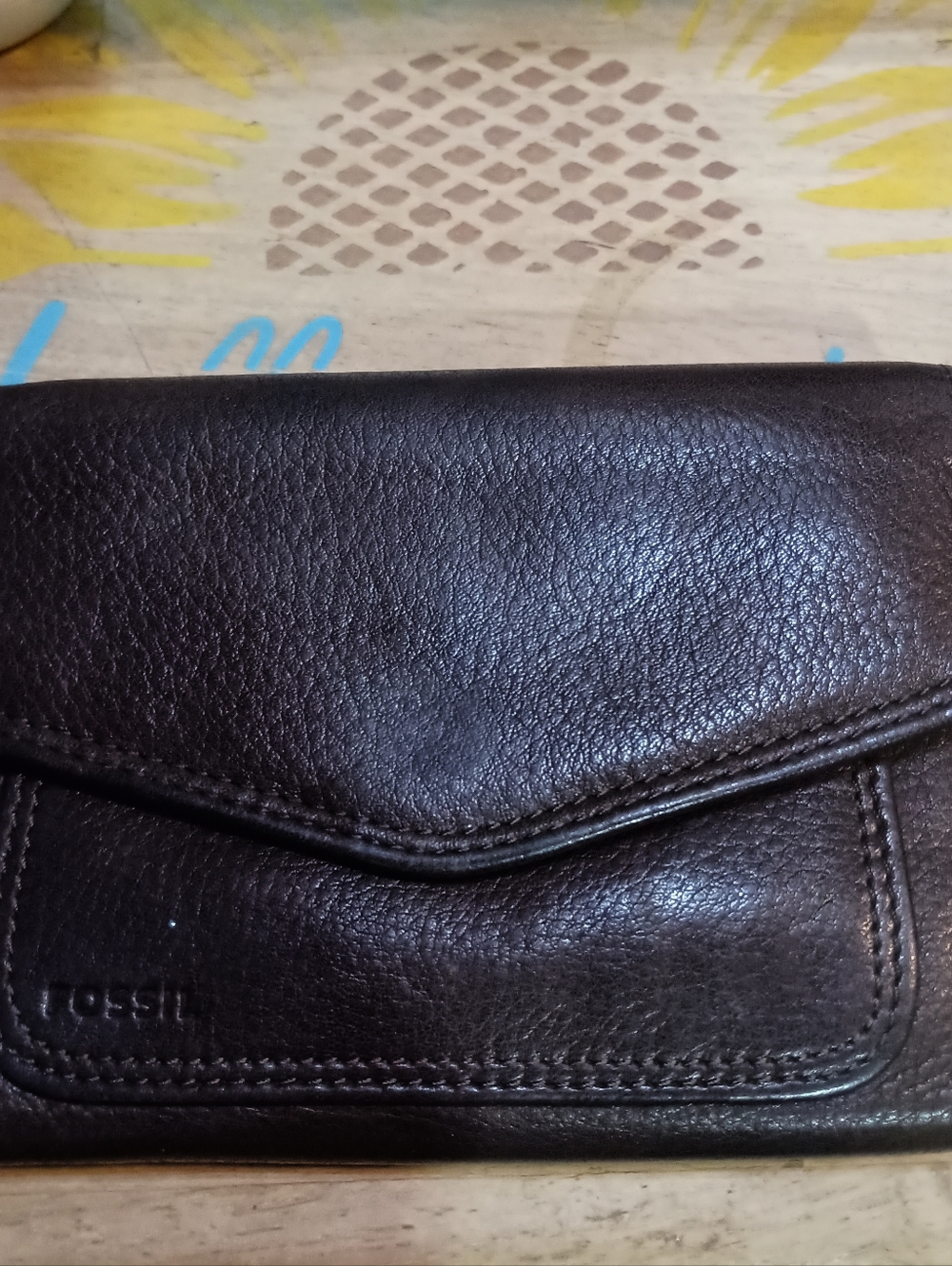 Fossil Leather Wallet Brown 5"X3"